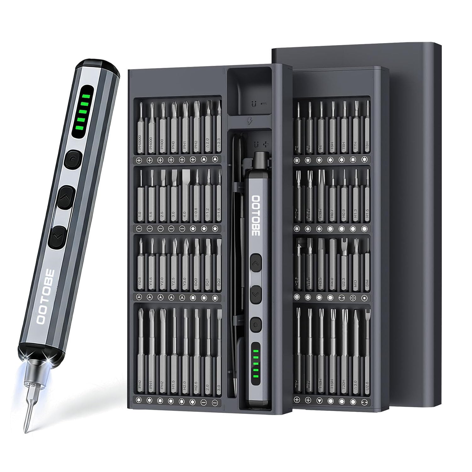 Tournevis électrique de précision sans fil 3.7V avec kit d'outils 68 en 1 pour réparation high-tech