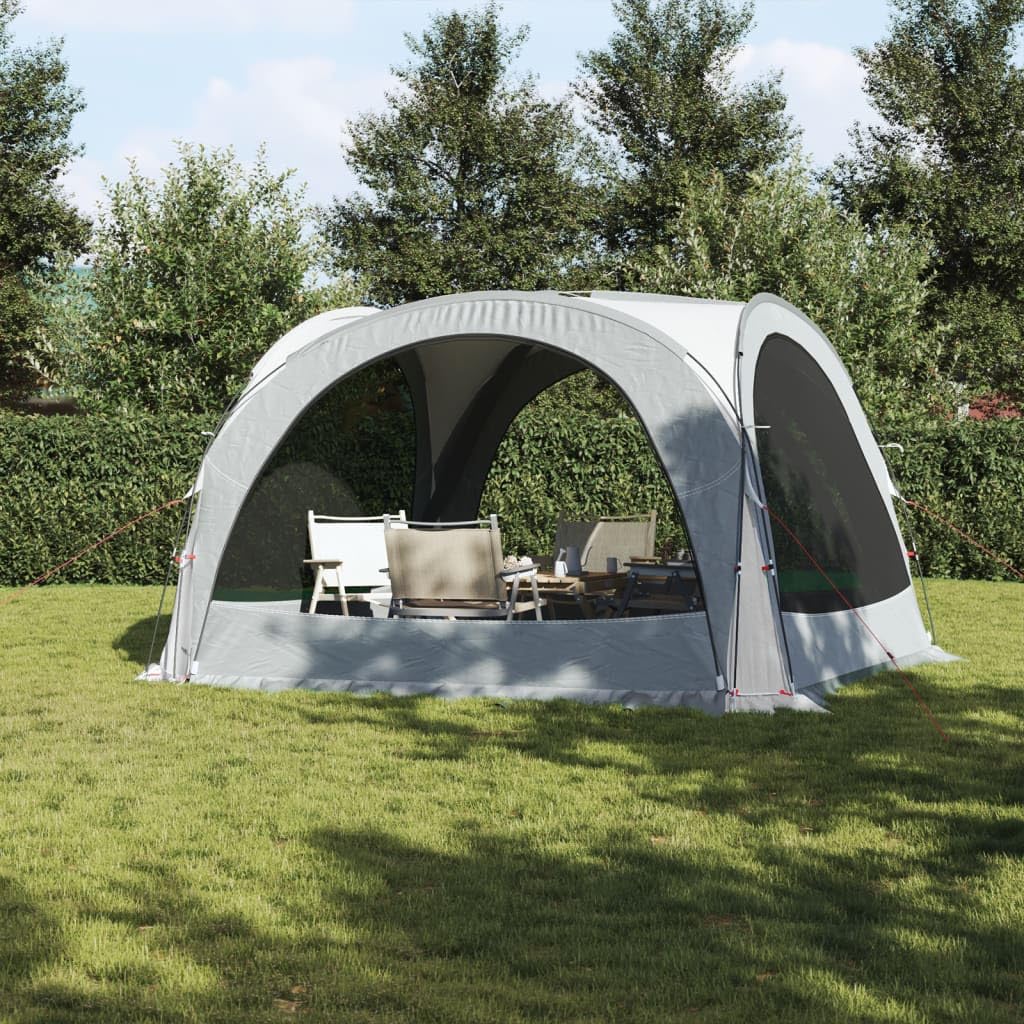 LAPOOH Namiot imprezowy biały 360 x 360 x 215 cm 185T tafta, wodoodporny namiot ogrodowy anty-UV, schronienie imprezowe, meble ogrodowe i akcesoria-94368