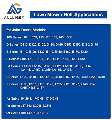 Miniatura 4 de Tractor de cortacésped GX20006 UC30568 Correa de transmisión para John Deere D110 D140 L120 L110 LA135 LA145 L130 D130 D170 LA115 D160 L111 L108