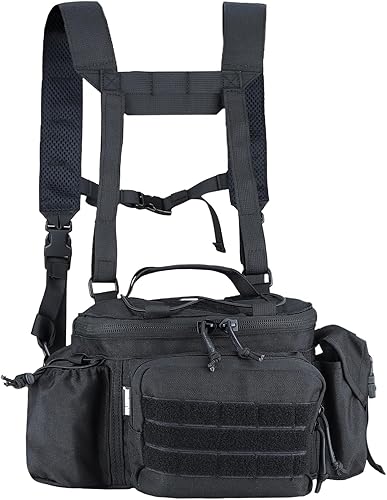 MGFLASHFORCE Cangurera táctica para hombre, bolsa de cintura Molle EDC para senderismo, pesca, escalada, correr, ciclismo, deportes al aire libre