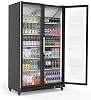 IDEALHOUSE Commercial Refrigerators, 27.1 Cu.Ft Beverage Cooler, Commercial Fridge with Glass Door Display, LED Light Adjustable Shelves Drink Cooler for Restaurant Grocery Store Home, Black