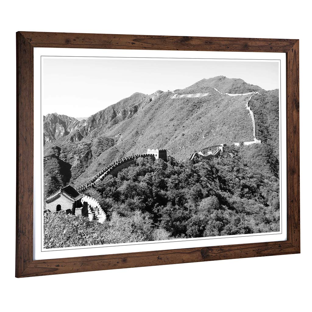 Big Box Art Framed Print China (5) Design | Wall Art Picture | Home Decor for Kitchen, Living, Dining Room, Bedroom, Hallway, Office, Walnut, A2 / 24.5x18 Inch / 62x45cm