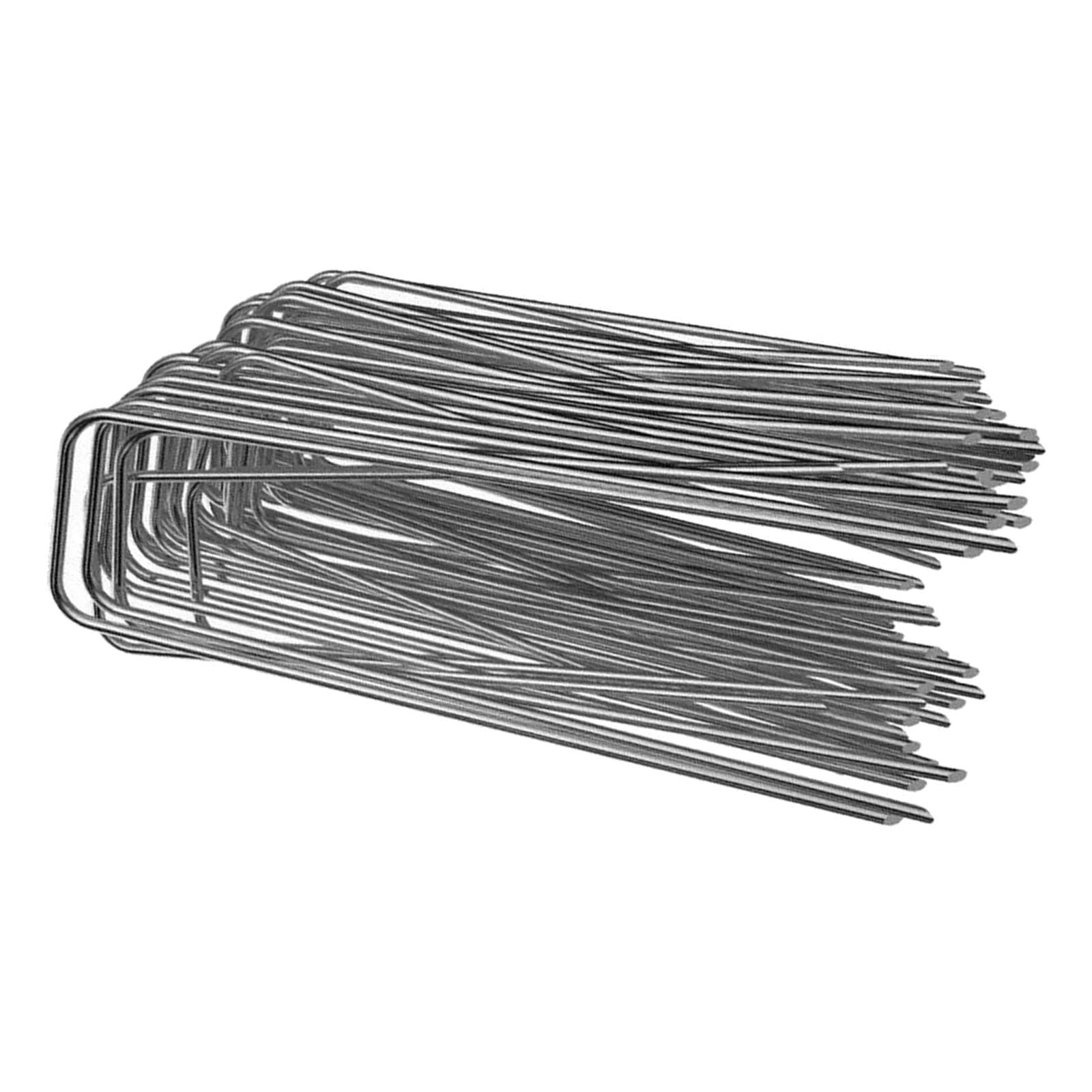 Club Bollywood®50X Steel U-Shaped Garden Pegs Pins for Lawn Weed Gr Anchoring Tents 2.5X4X200Mm|Home & Garden | Gardening Supplies |50 Pieces U-Type Ground Nail-image-45