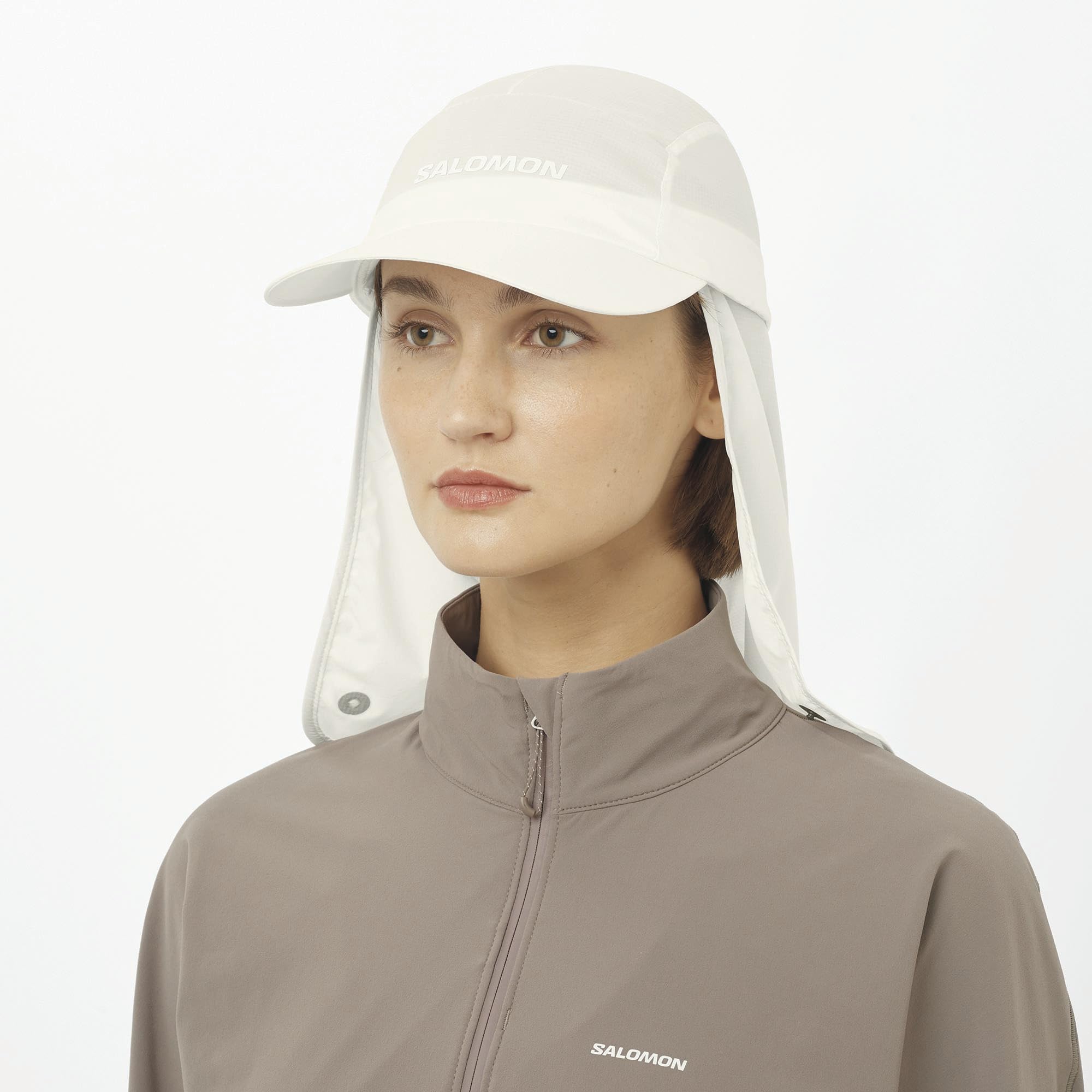 Salomon Sahara Gorra Running, Transpirable y Plegable, Detalles Reflectantes, protección Solar, Cobertura Total Ligera