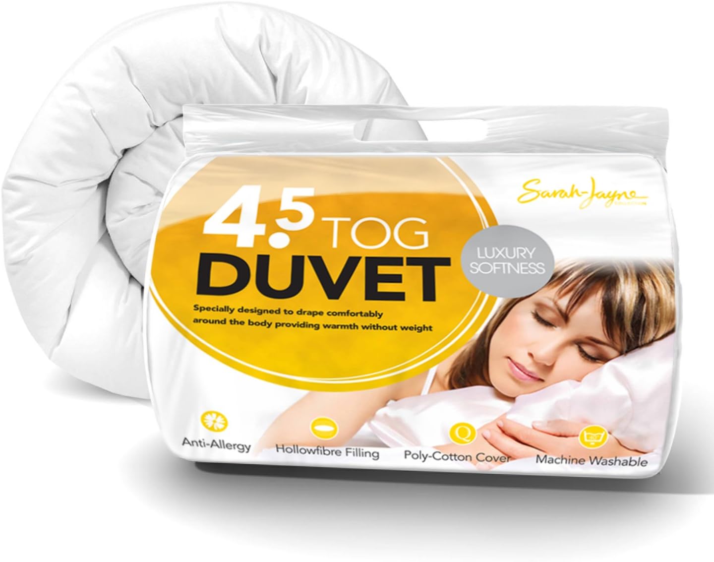 Sarah Jayne Luxury Soft Anti-Allergy Duvet, 4.5 Tog, Super-King Size
