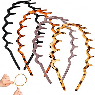 ElevateTech Zig Zag Headbands for Women | Non Slip Promo Band with Teeth