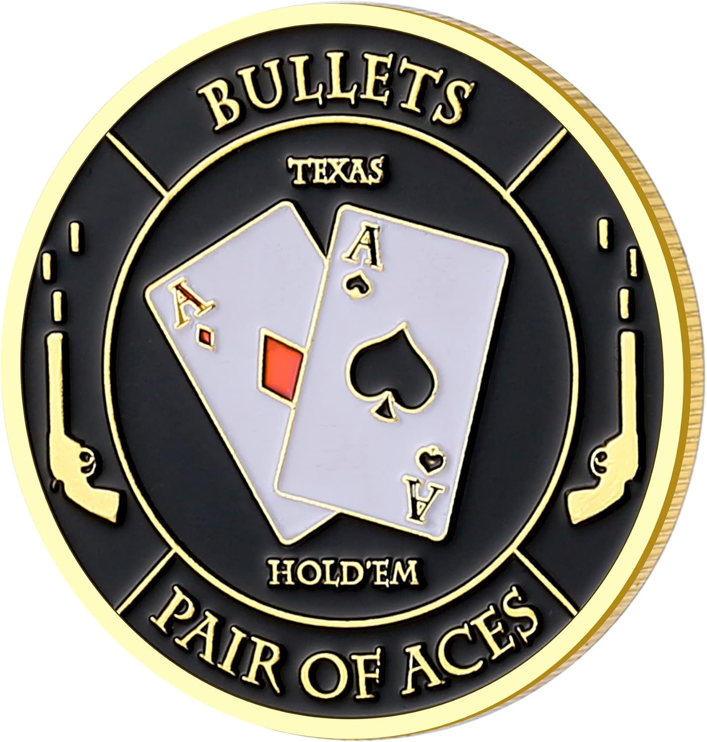 LuluCircle Poker Guard, Weights for Poker, Poker Gifts for Men, Poker Card Protector, Poker Accessories, Poker Chips with Plastic Case (Bullets)