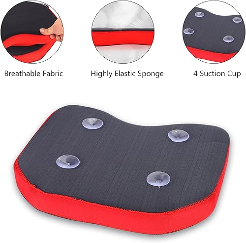 Miniatura 6 de Keenso Asiento grueso suave para kayak, canoa, barco de pesca, asiento de barco, cojín de asiento de barco, accesorio (negro)
