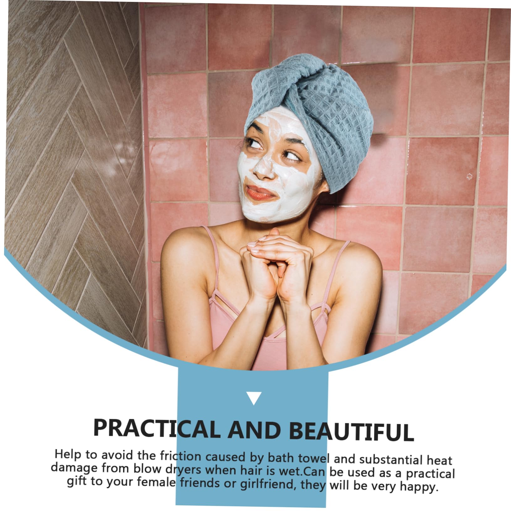 VICASKY 2pcs Quick Dry Hair Caps Drying Towels for Women Fast Drying Hair Hats Absorbent