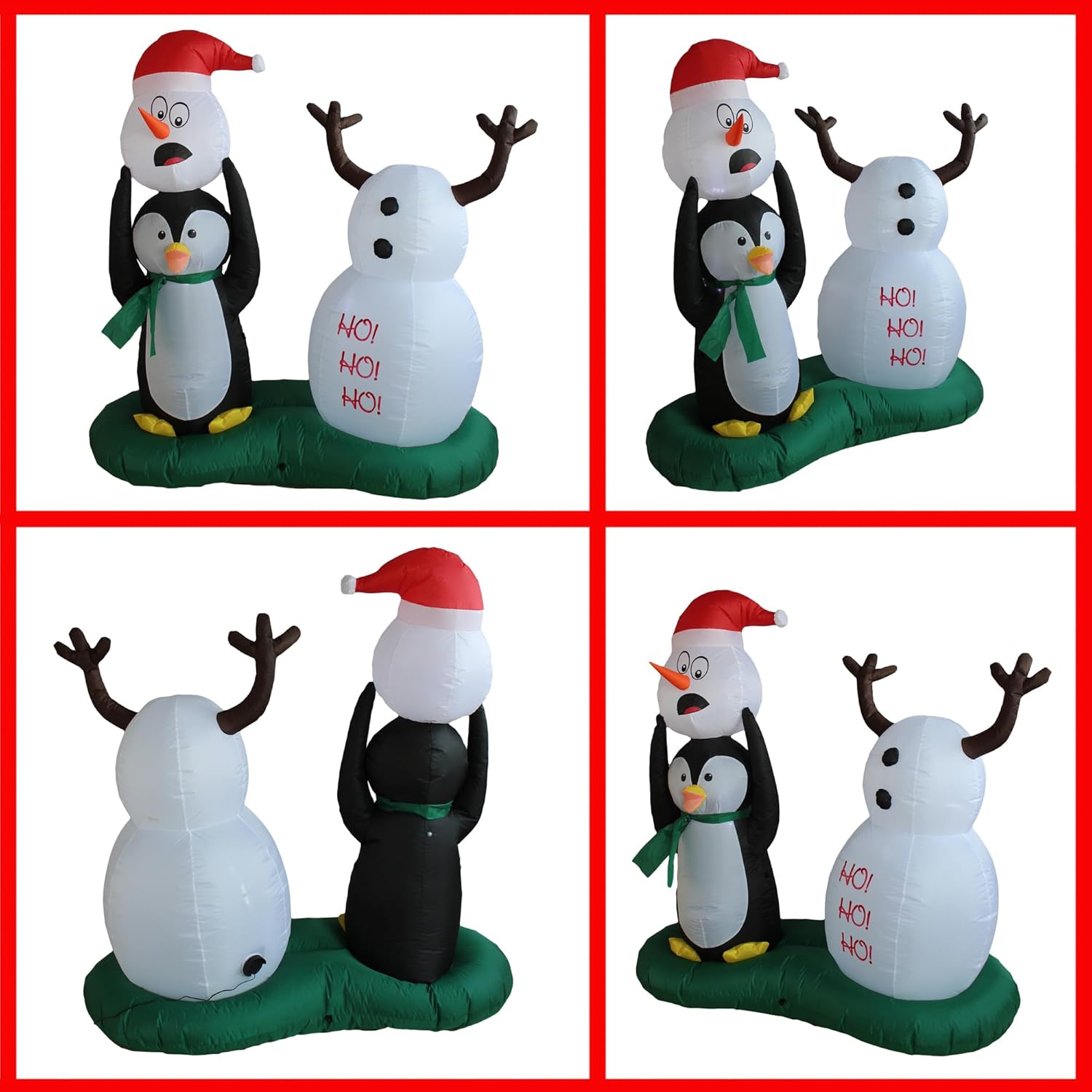 PTS 5FT Inflatable Snowman and Penguin Outdoor Decoration, Christmas Blow Up Yard Decorations, Built-in LED Lights Inflatables Xmas Holiday Funny Decor for Indoor Lawn Garden - Image 7
