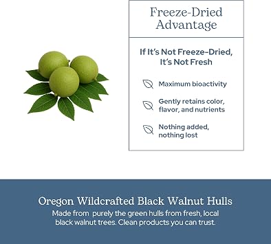 Eclectic Herb - Black Walnut Capsules | Intestinal Support, Detox & Cleanse | Antioxidant Support | US-Grown, Wildcrafted, Vegan, Non-GMO, Gluten Free (90 CT | 400 mg)