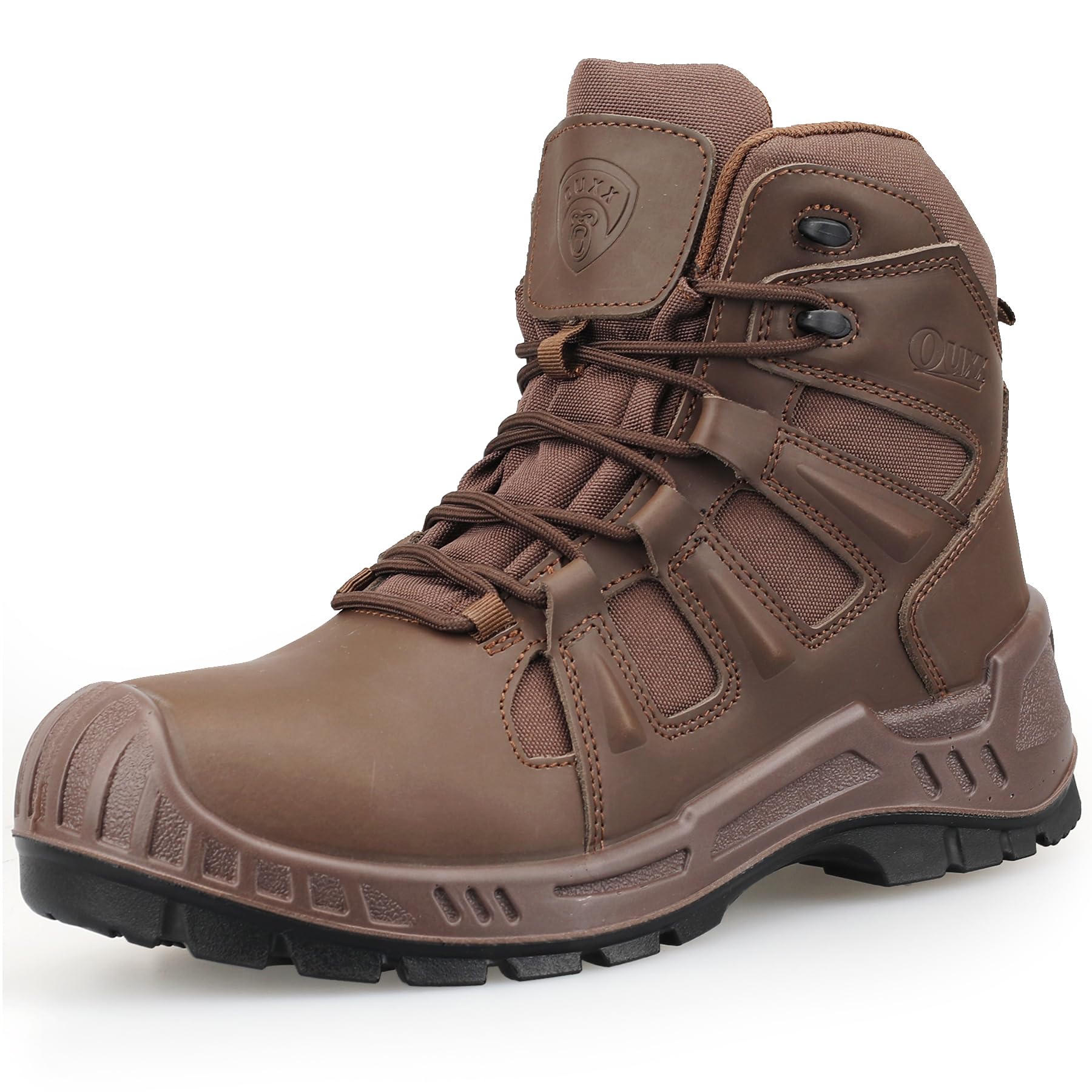 OUXXComposite Toe Work Boots, Metal Free, Anti-Slip Boot, ASTM F2413 Safety Shoes, Water Resistant, Comfortable, Breathable(OX4603BN)