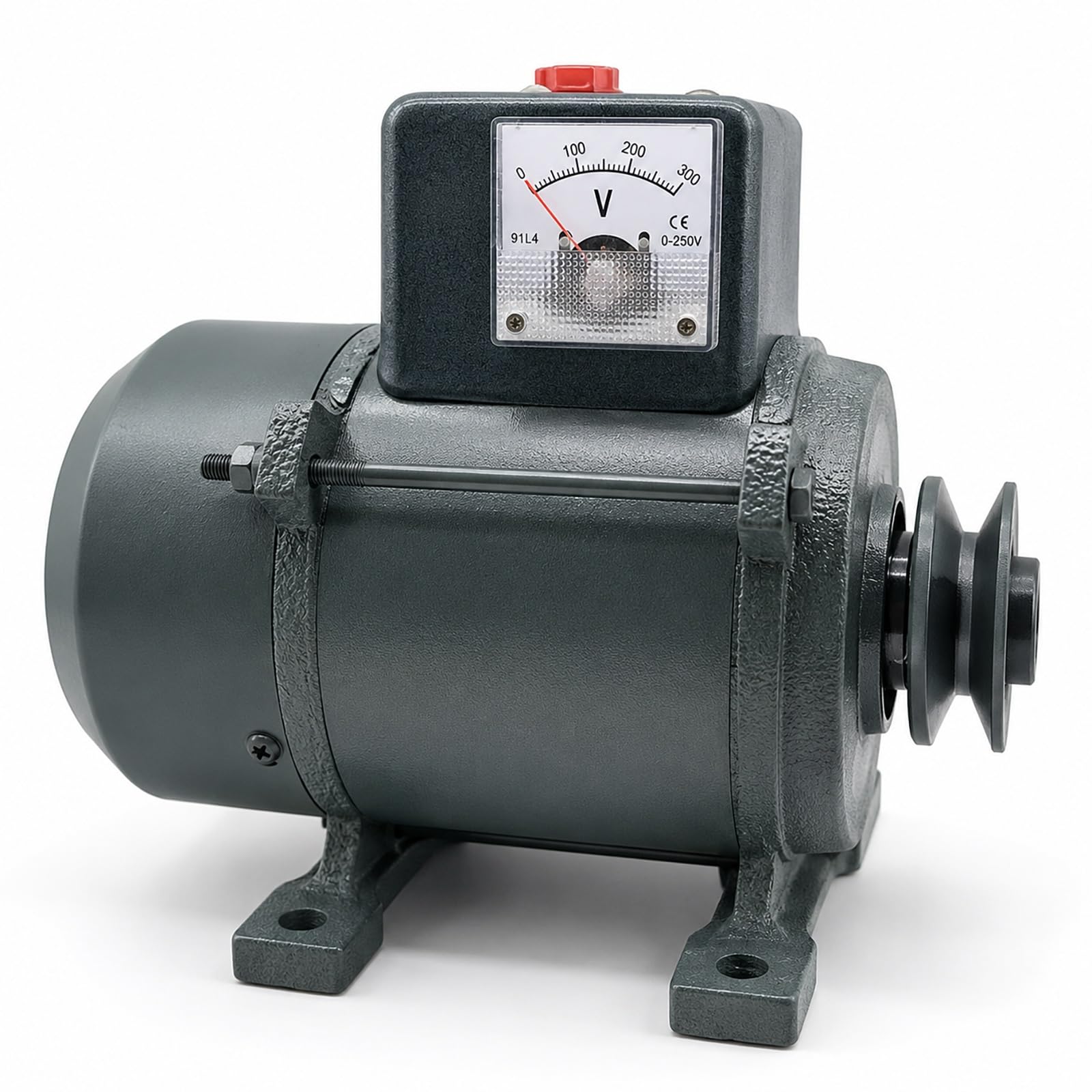3500W 220V Brushless Permanent Magnet Generator with Regulator, Copper Coil Belt Driven Generator for LED Lighting, Standalone Power Systems, 50Hz Small Pulley Design