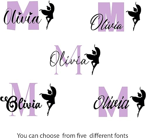 Miniatura 23 de Calcomanías de pared personalizadas con nombre de hojas de pájaros animados para niños, calcomanías de pared personalizadas para habitación de niñas