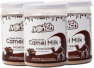YUJI Camel Milk Powder - Camel Milk Powder Helps in Height - Freeze Dried, Chocolate Flavoured (50g, Pack of 3)