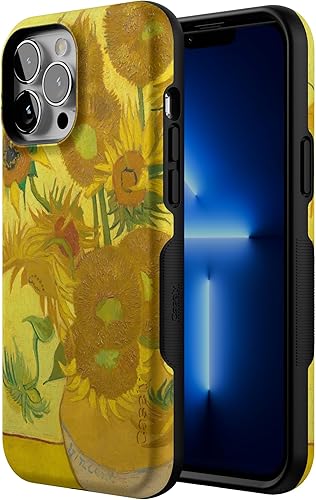 Miniatura 617 de Casely Funda para iPhone 13 Pro Max Jardín dorado Floral de girasol amarillo Compatible con MagSafe Diseño protector audaz Jardín Dorado