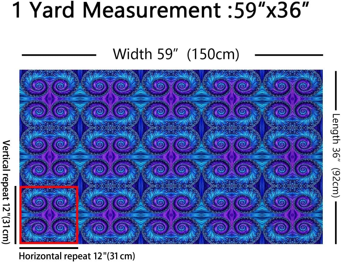 jejeloiu Paisley Upholstery Fabric by The Yard,Boho Paisley Print Reupholstery Fabric for Chairs, Bohemian Exotic Style Dizziness Decorative Waterproof Outdoor Fabric, 3 Yards,Purple