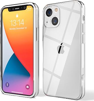 Red Ember Shockproof Case for iPhone, Ultra Slim Protective Liquid Silicone Matte Finish Phone Case with Soft Anti-Scratch Microfiber Lining Clear, iPhone 13