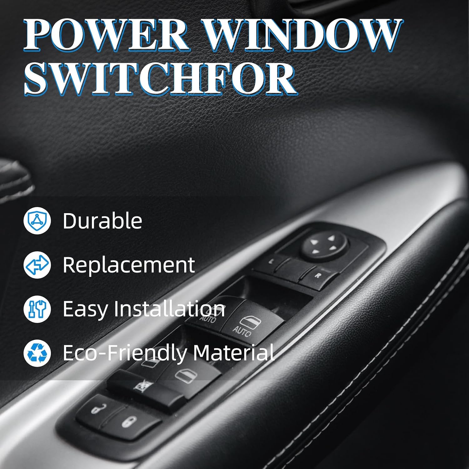 Master Power Window Control Switch | Front Driver Side | 11 Pins | Compatible with 2015-2017 Chrysler 200 | 2011-2019 Dodge Charger | 2016-2018 Ram 1500 2500 3500 4500 5500 | OE 68139805AB