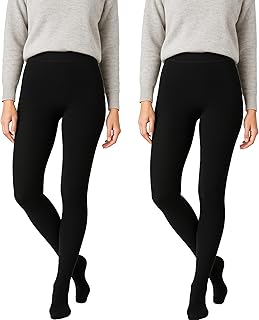 Ladies Thermal Tights 2 Pack – 300 Denier Fleece Lined, TOG Rated, War...
