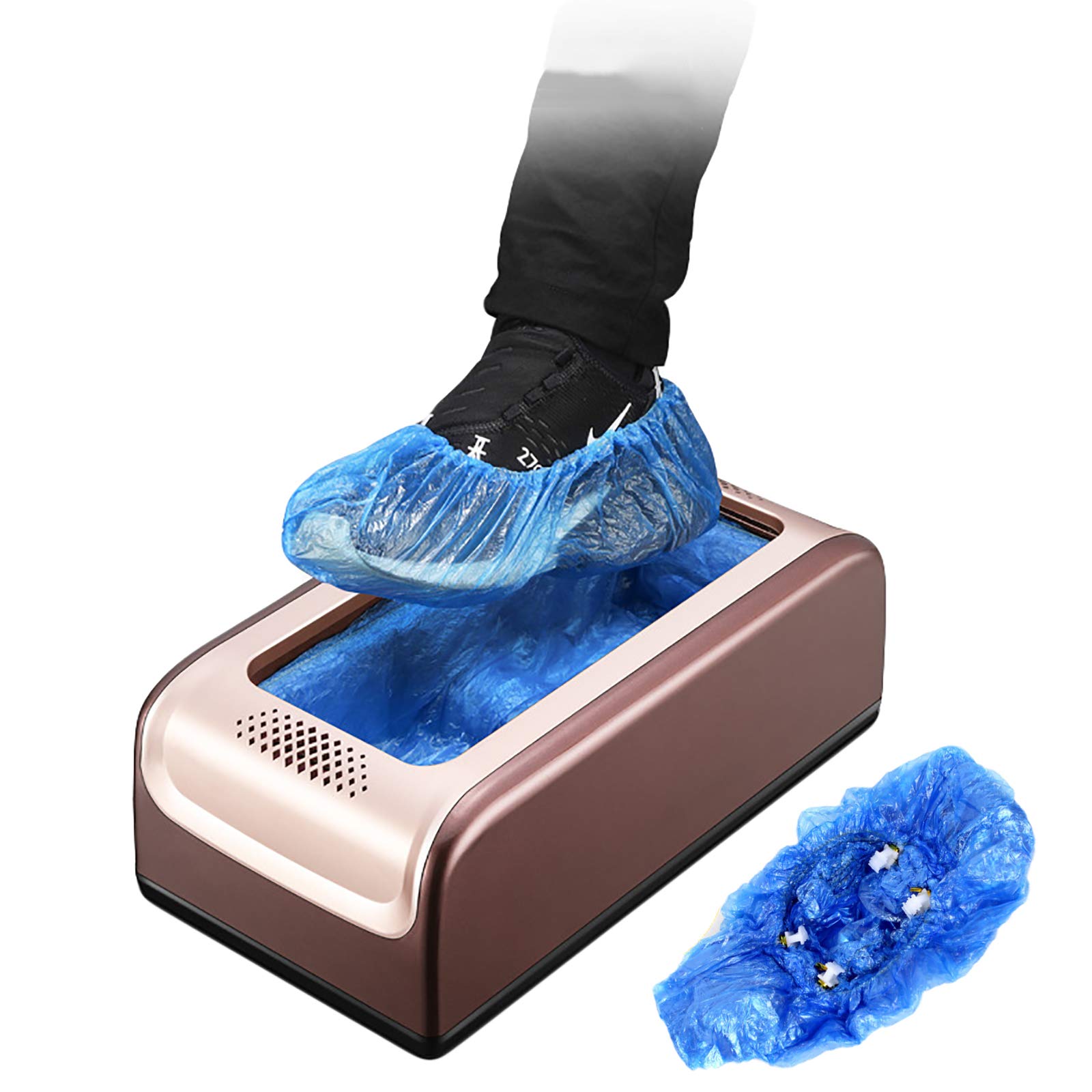 WWSZAutomatic Shoe Cover Booties Dispenser, Shoe Cover Machine with 100Pcs Shoes Protectors, Shoe Cover Machine for Homes, Workshops, Shops, Homes, Amusement Parks