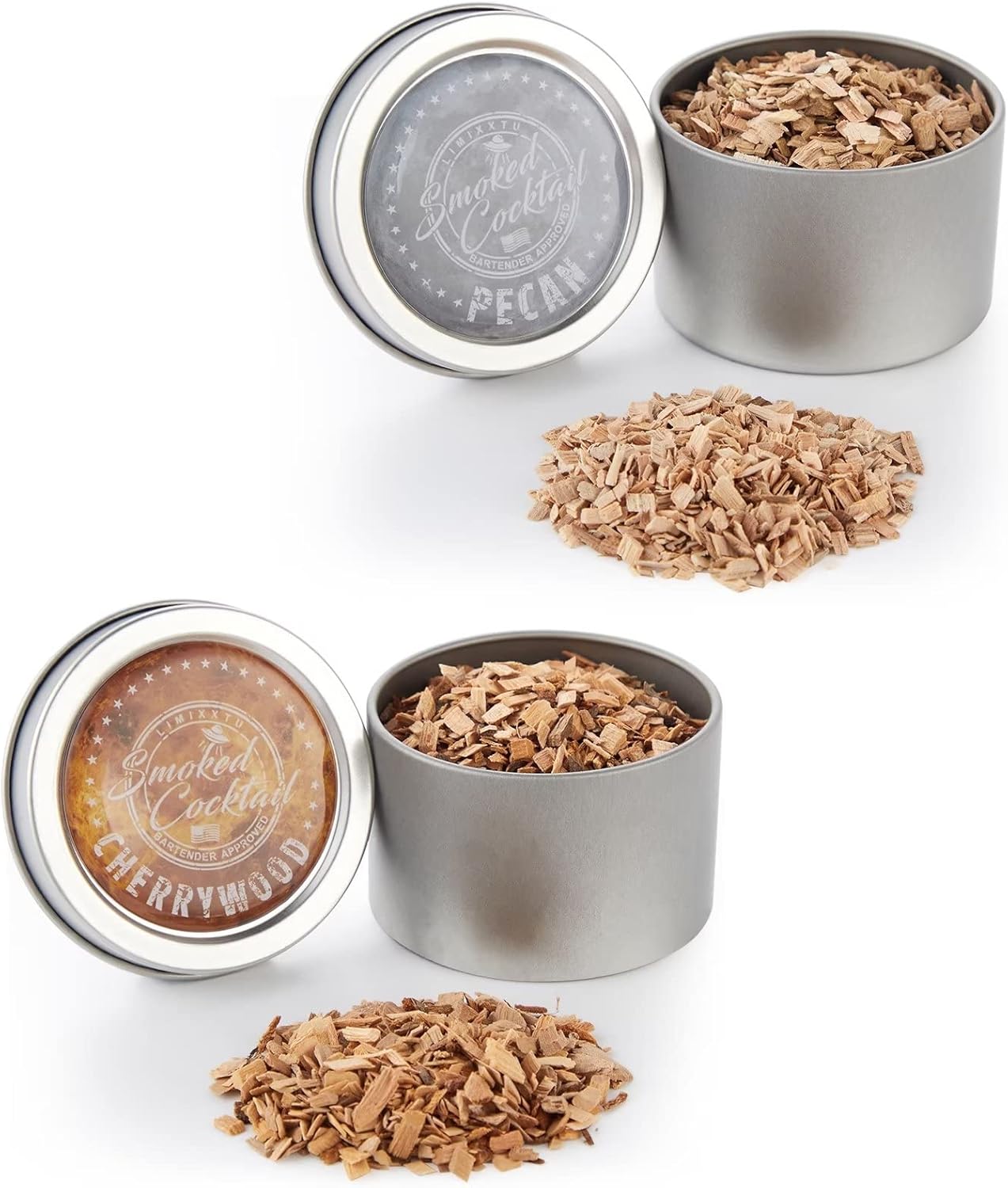 Wood Chips for Cocktail Smoker, 2 Pack Smoking Chips for