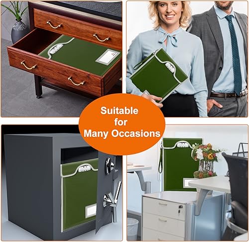 Miniatura 7 de Bolsa de seguridad para documentos con candado (5200), soporte para documentos de viaje de 15 x 11 pulgadas, bolsa ignífuga con cremallera para