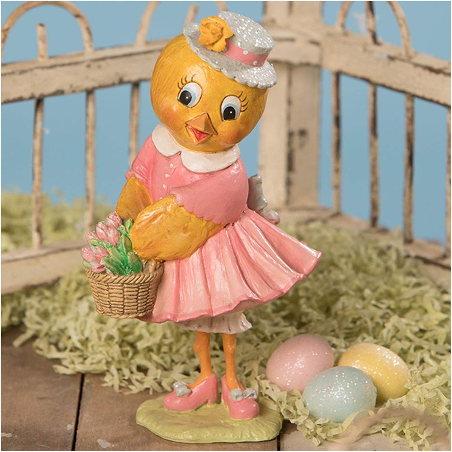 Bethany Lowe Easter Yellow Tulip Chick Dress Retro Vintage