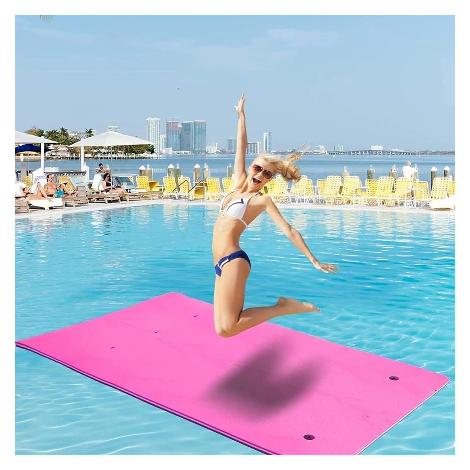 Colchoneta Flotante de Lirio, colchón acuático, for Relajarse y divertirse, for Playa, Lago Piscina