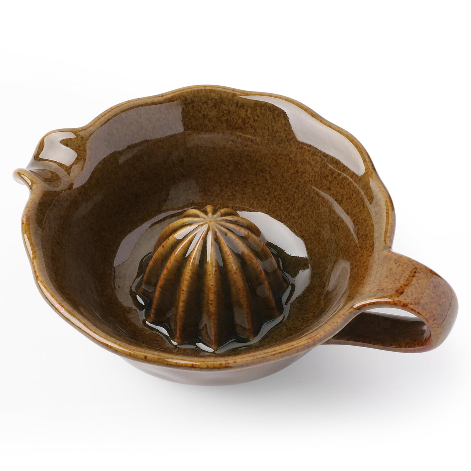 Ceramic Lemon Juicer Reamer Manual Citrus Lime with Handle, 6.7oz Citrus Press Bowl - Manual Lemon Lime Orange Squeezer