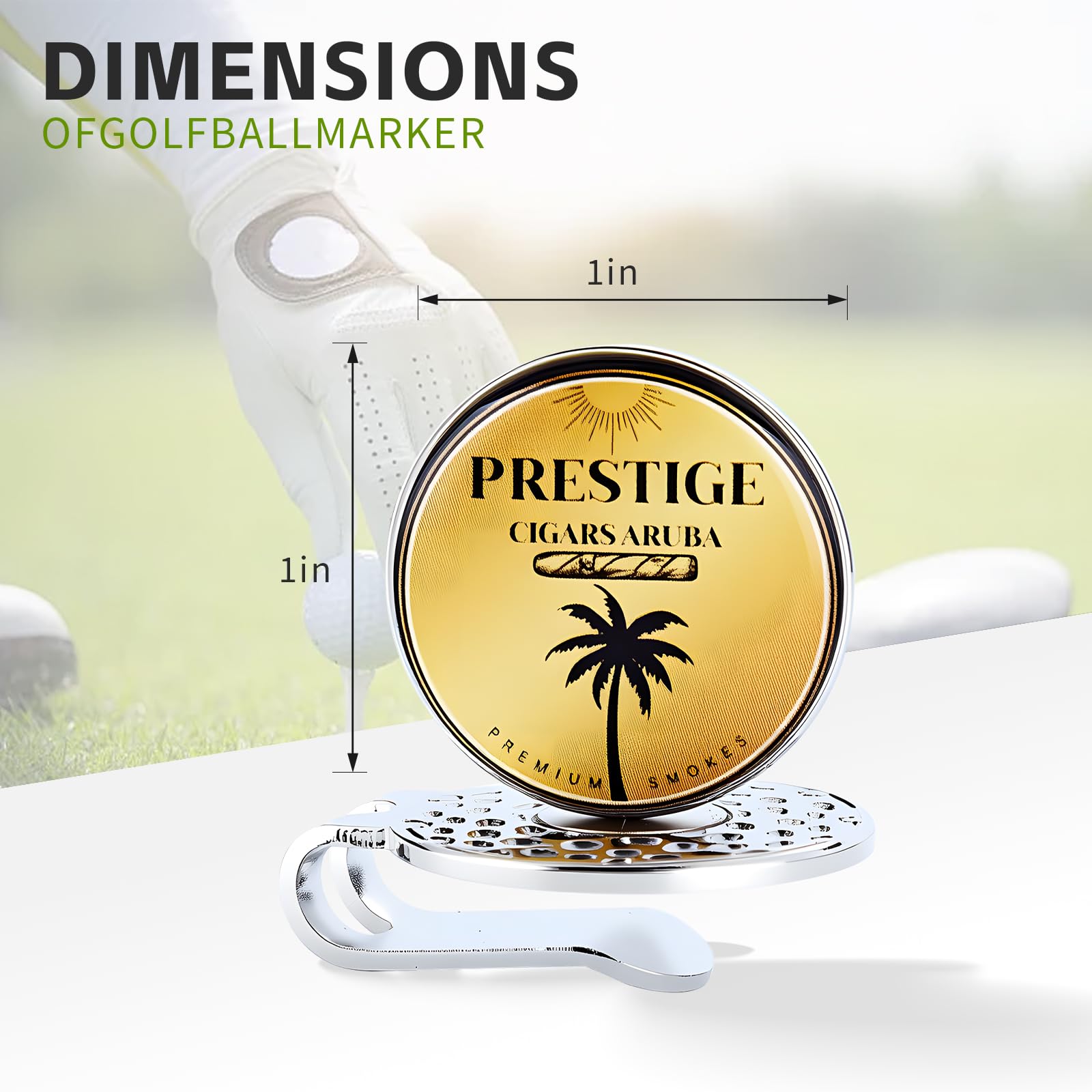 Personalizowane markery do piłek golfowych z magnetycznym klipsem 1 cal