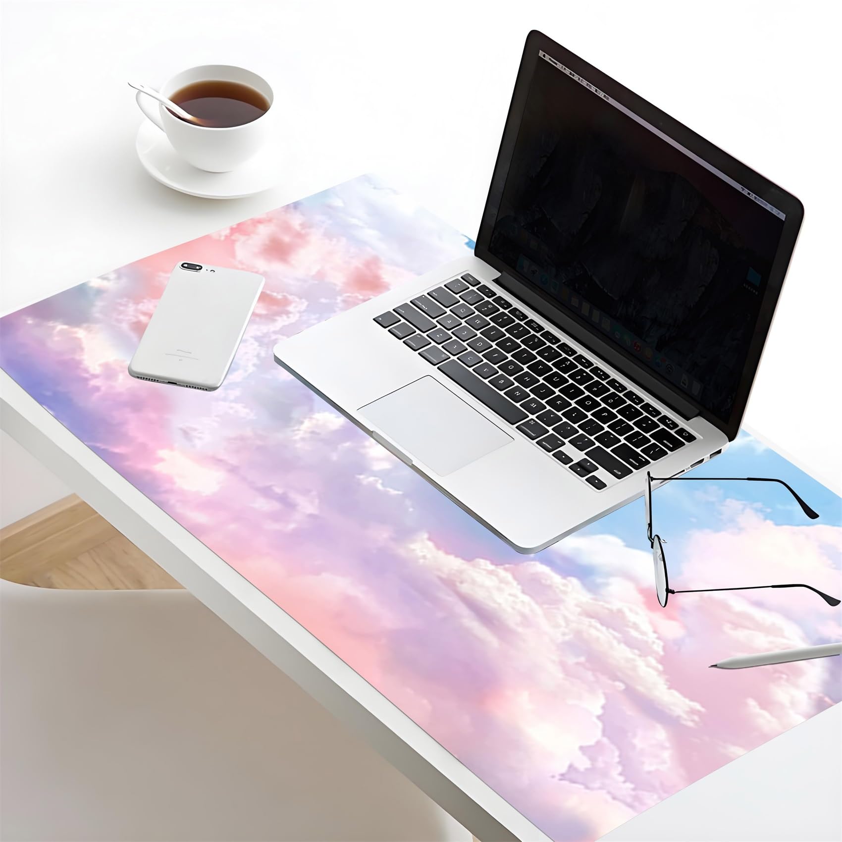 Viorichve Tapis Souris Gaming XXL 88x40cm - Surface Lisse Imperméable - Base Caoutchouc Antidérapante
