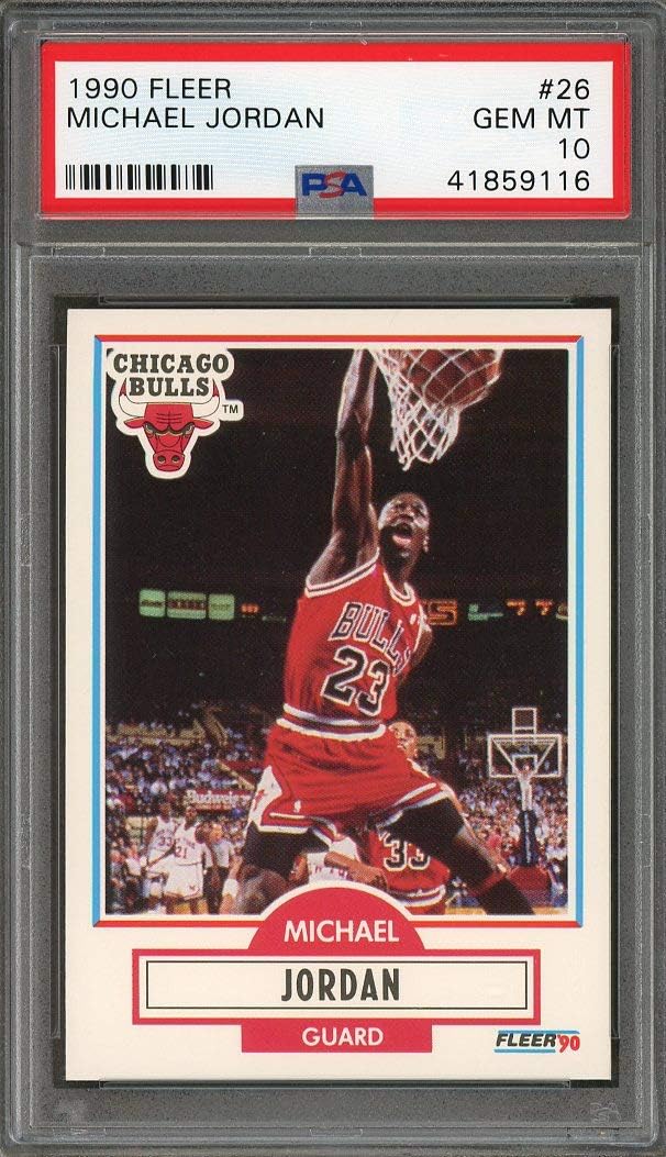 Michael Jordan PSA GRADED 10 (Basketball Card) 1990-91 Fleer - [Base] #26
