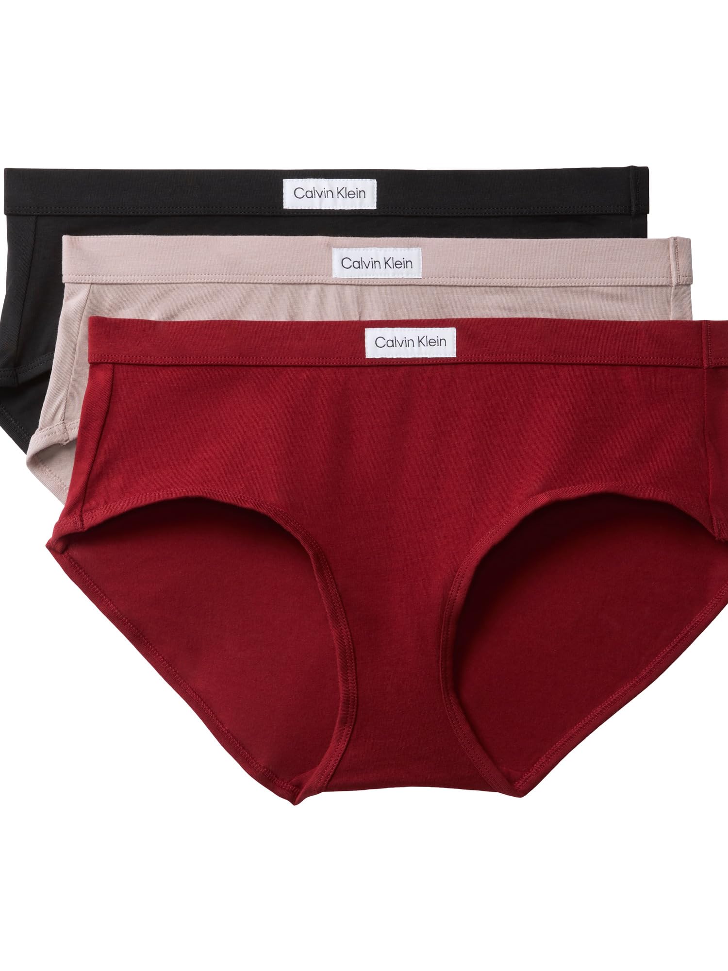 Calvin Klein Womens Comfort Logo Cotton Stretch Modern Brief Panties 3 Pack
