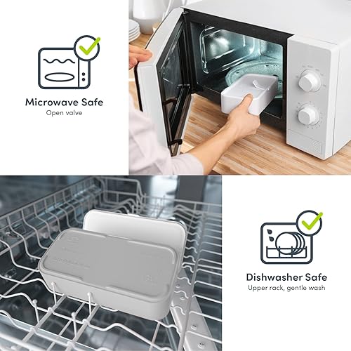 Miniatura 3 de monbento - Bento Box MB Original Onyx con compartimentos - Lonchera de 2 niveles a prueba de fugas para el almuerzo de trabajo y preparación de