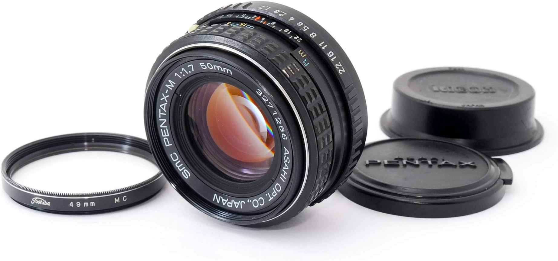 Pentax SMC 50mm F1.7 Manual Focus MF Lens for Pentax K Mount SLR DSLR Cameras (Renewed)
