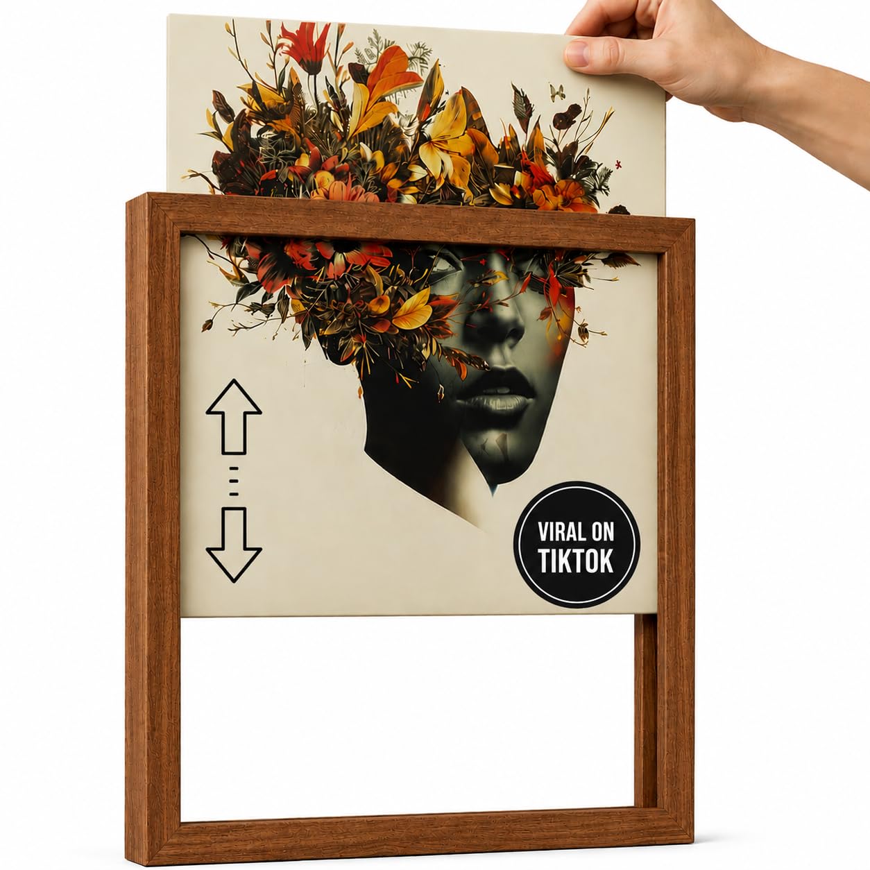 Amazon.com - KORUA Wood Vinyl Record Frame with Drop In Slot on