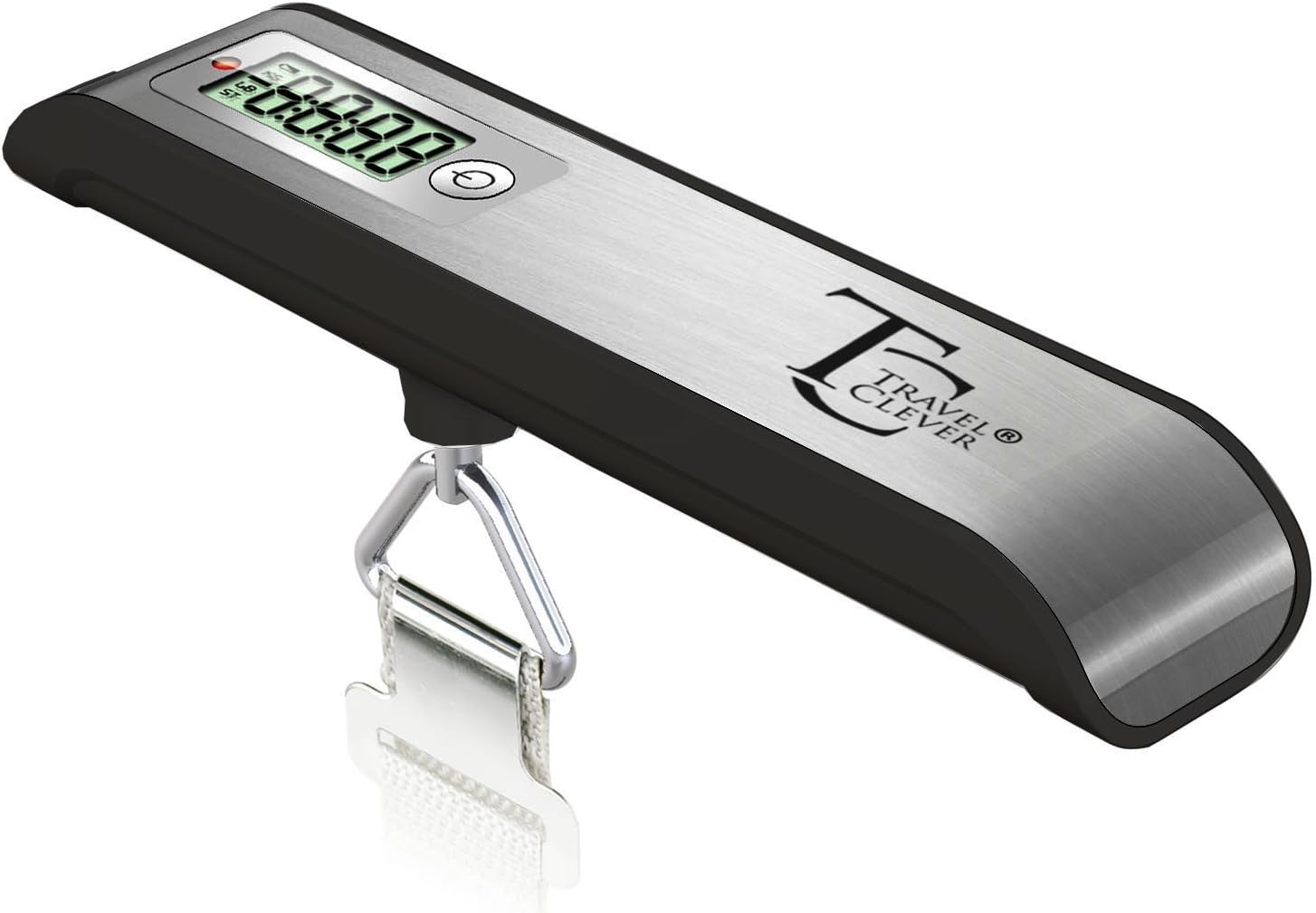 Travel Clever Digital Luggage Scale Temperature Sensor, 110lb/50kg, Black/White, Elegant style Version 1 (Black)