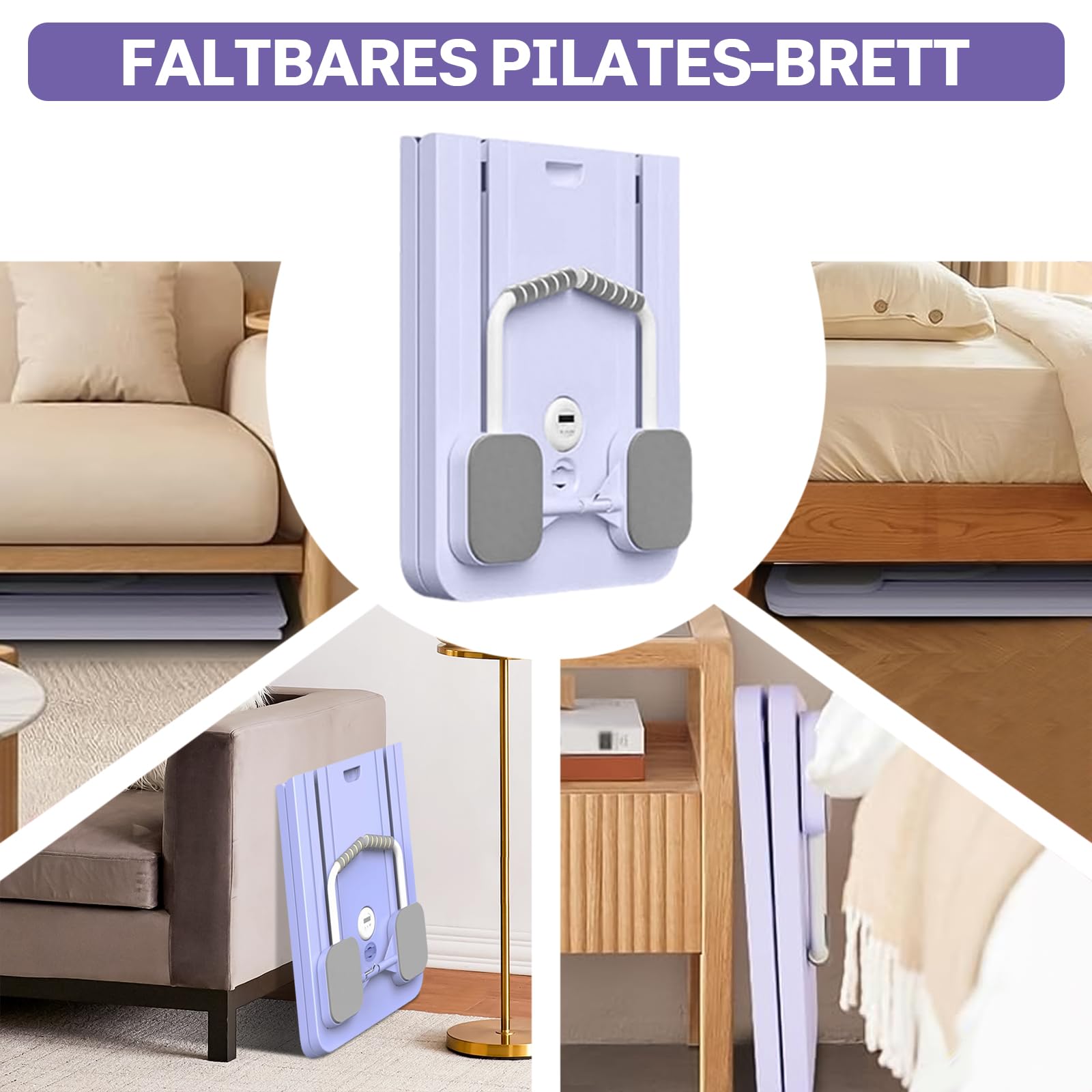 Pilates Reformer, Pilates Pliable, La Roue Abdominale Push-Up Rebondit Automatiquement Minuterie,Planche Abdominale Pilates Multifonction pour La Maison Et La Salle De Sport