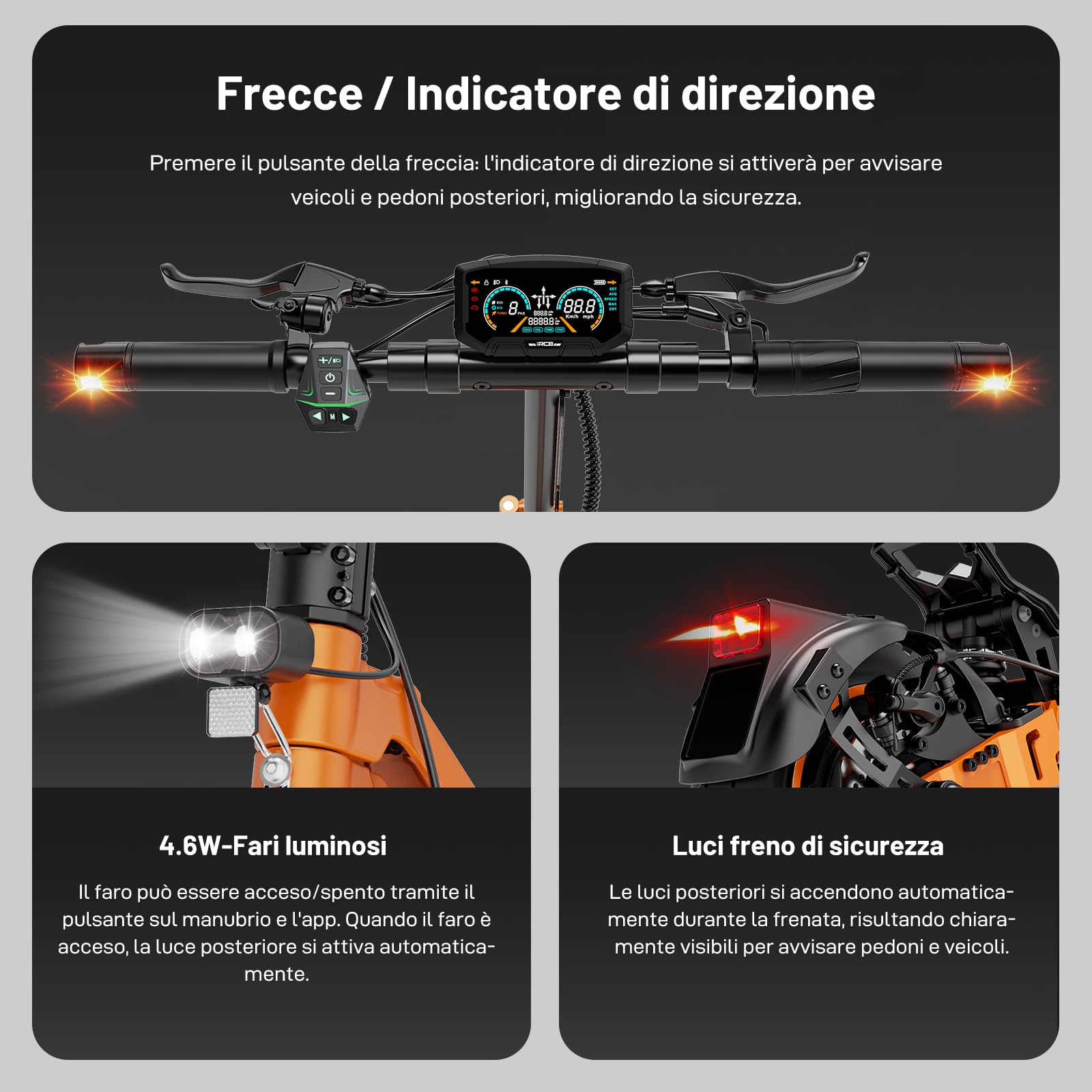 RCB D7/D7 PRO (Ultra) Monopattino Elettrico adulto, NFC/Frecce APP, Pendenza 26%, Motore 500W Picco 1600W, Autonomia 80-130KM, Batteria 20.8-27Ah, Pneumatici Gel Autoriparanti 10 Pollici