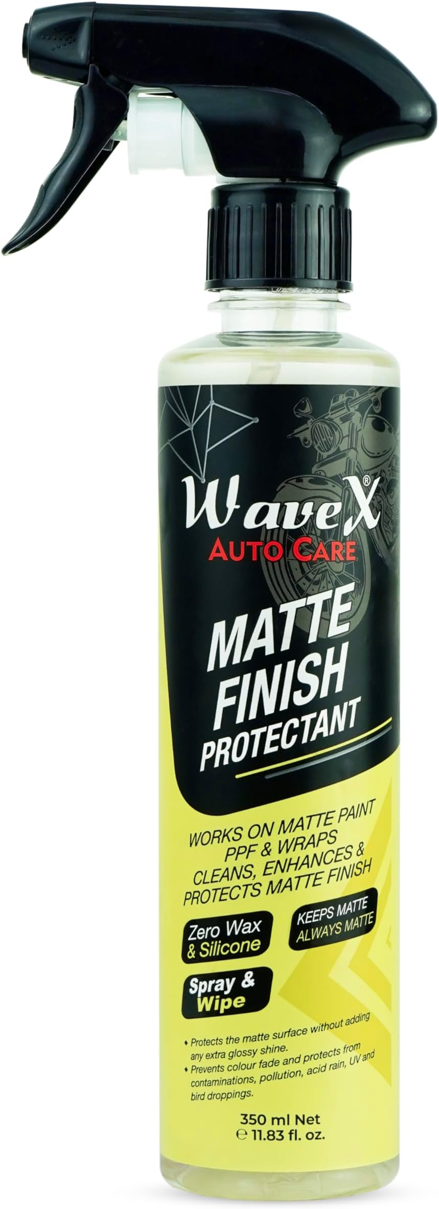 - Wavex Matte Finish Protectant Bike Polish 350ml | Bike Polish Clean, Protect & Maintain Showroom Finish of Matte Bikes & Cars