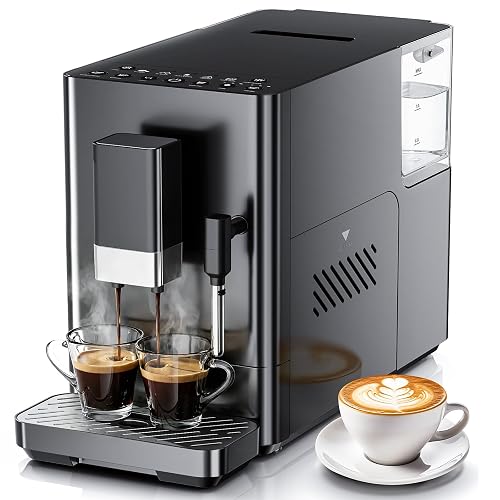 Kismile 20 Bar Automatic Espresso Machine, Grind and Brew Coffee
