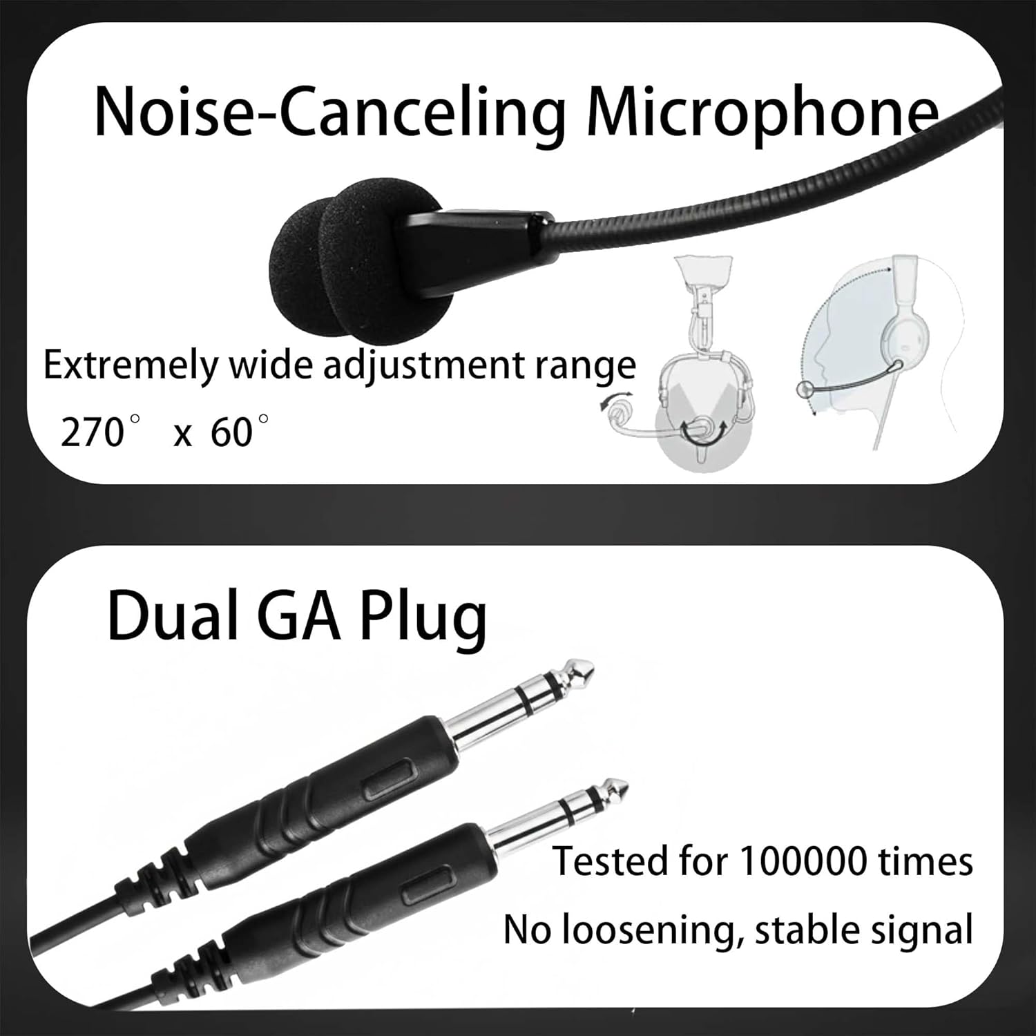 Alpha Lite Aviation Headset - Reliable & Durable Pilot Headset for Student Pilots, 16.7oz Light&Comfort, GA Plug, Ideal First for Flight Training & Back-Up Use