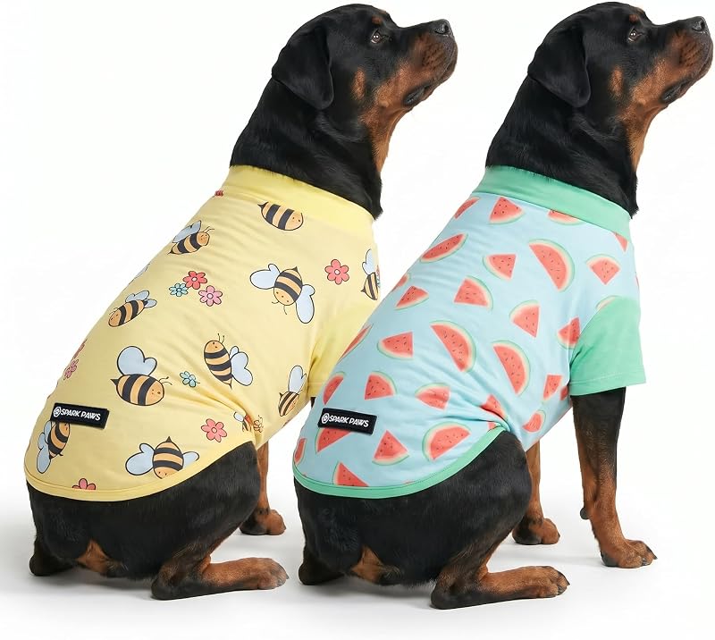 Camiseta para Cães Spark Paws com Proteção UV e SPF 30 para o Verão