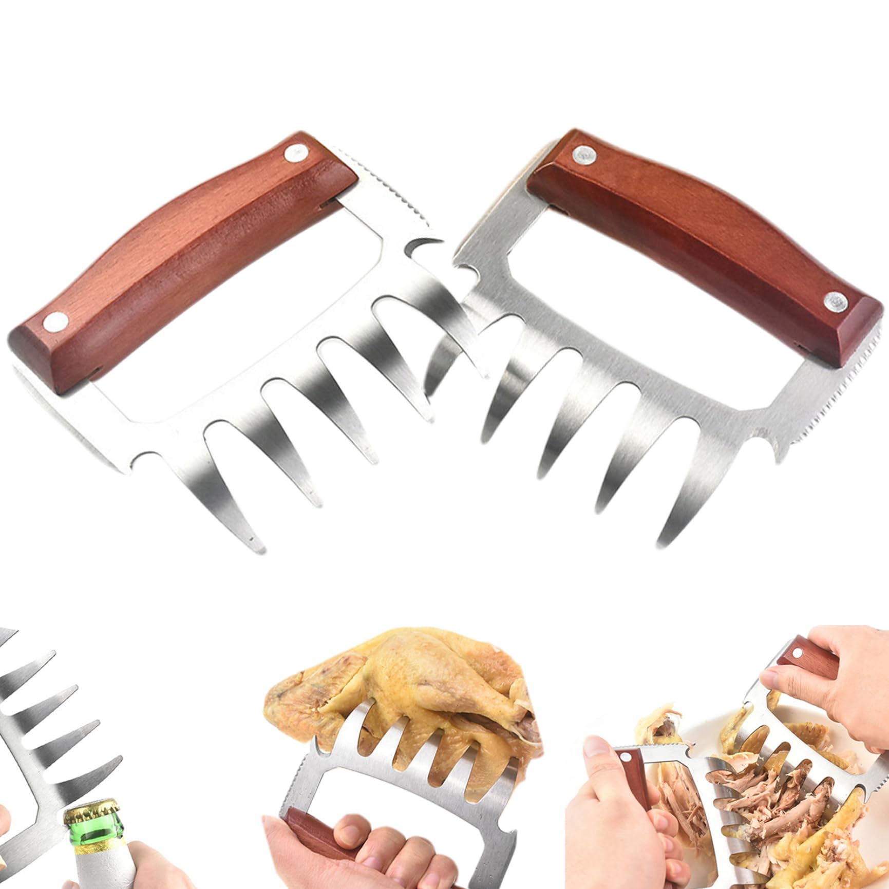 Garras de carne para barbacoa ideales para asados de cerdo y pavo