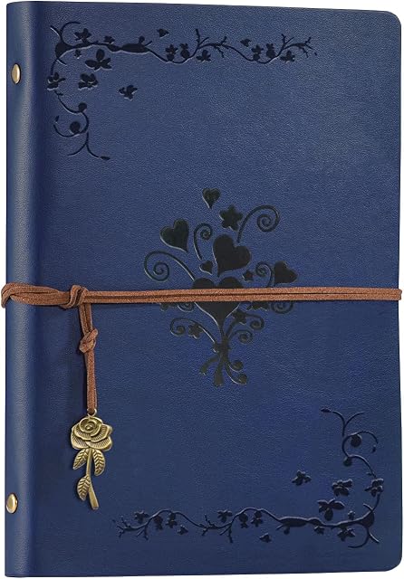 SEEALLDE A5 Leather Notebook Travel Journal Notebook Vintage Diary Refillable Pretty Notebook 100 Sheets/200 Pages 80GSM Acid-Free Paper Best Gift for Girls Women(Brown, A5 Forever)