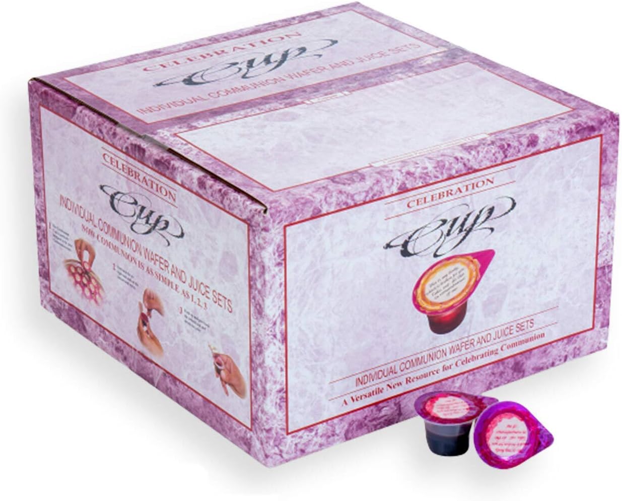 Celebration Cup Prefilled Communion Cups & Wafer Set Hygienic Communion Set (Pack of 100