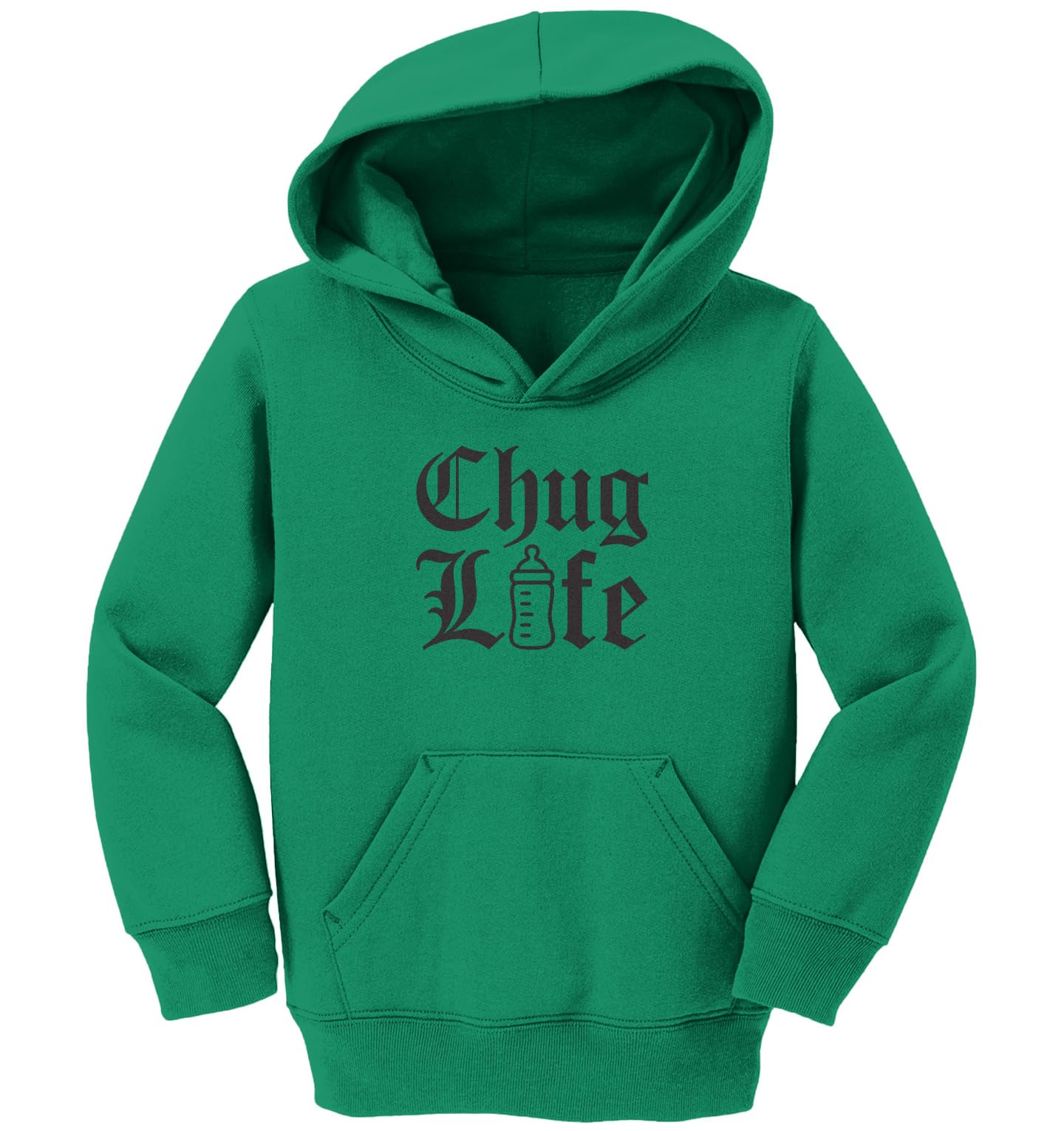 Tcombo Chug Life - Funny Baby Parody Toddler/Youth Fleece Hoodie (Kelly, 4T (Toddler))