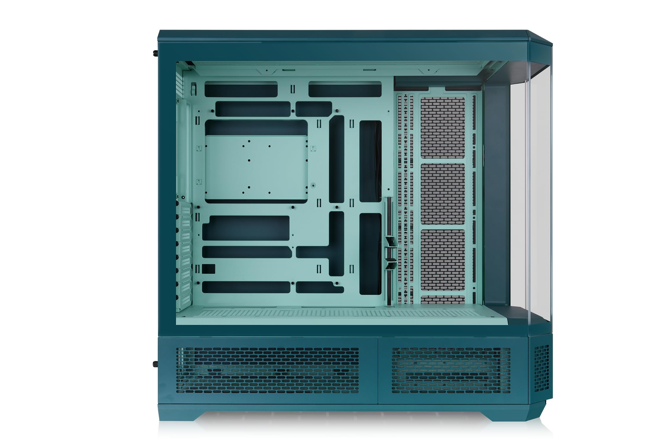 Thermaltake View 600 TG | Obudowa typu full tower E-ATX | Konstrukcja panoramiczna z 4 panelami ze szkła hartowanego | Kolor niebiesko-zielony (teal)