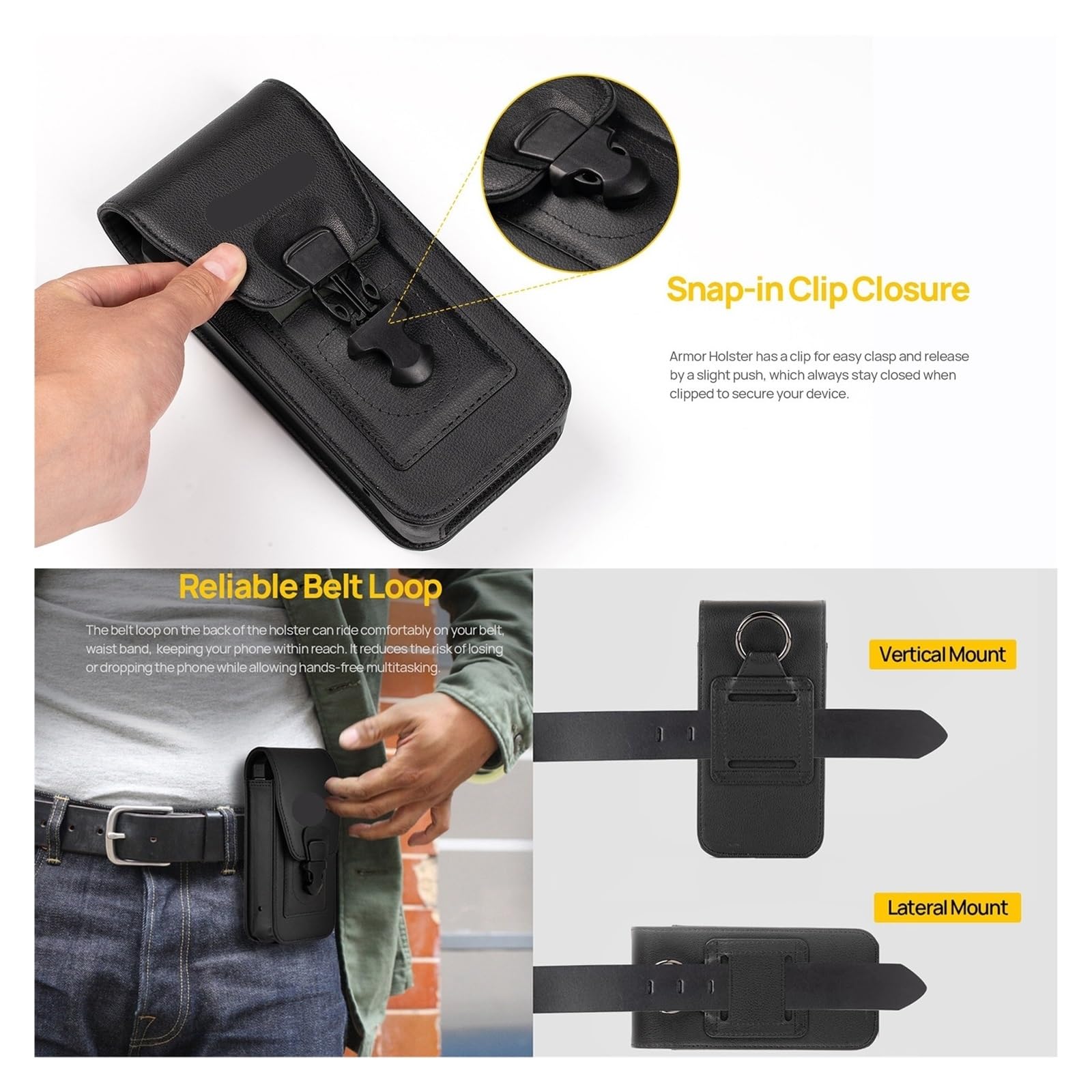 Porta Cellulare Cintura multiuso for telefono, in nylon, da esterno, uomo, campeggio, attrezzatura